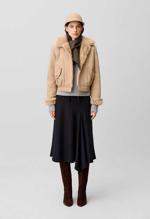 Parka courte nylon r&eacute;versible