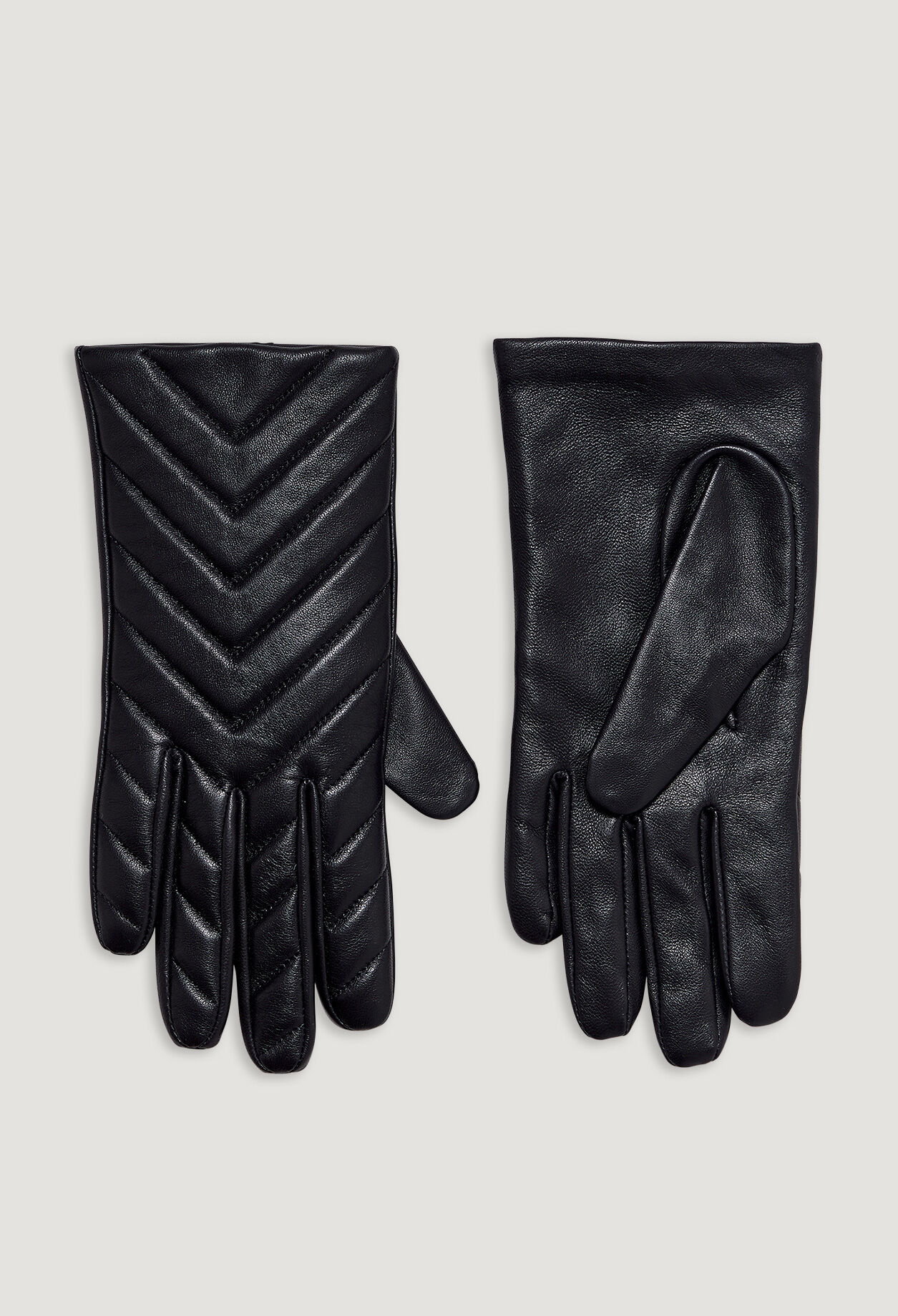 Gants en cuir noir
