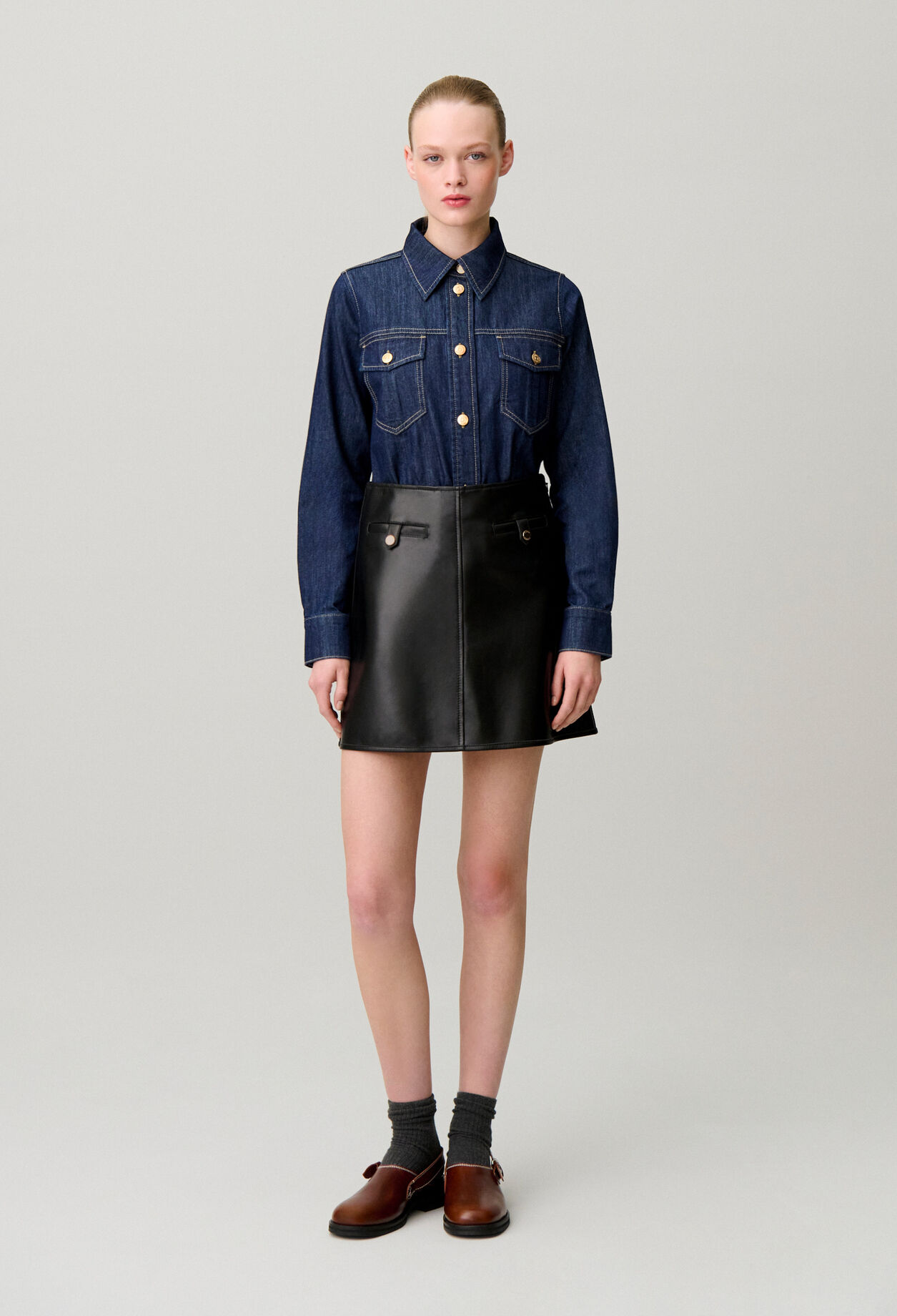 Chemise denim souple