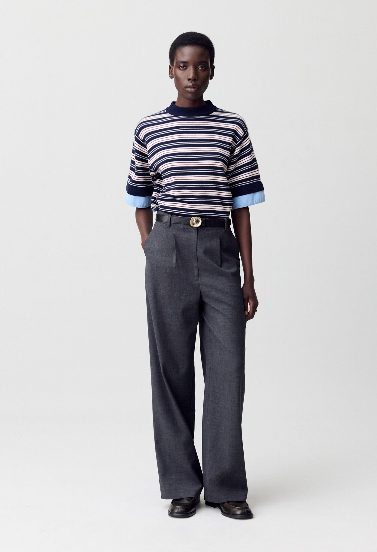 Pantalon large tailleur