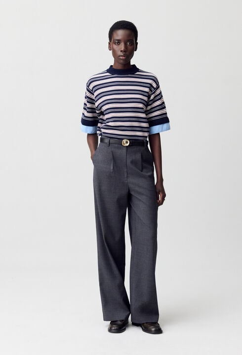 Pantalon large tailleur