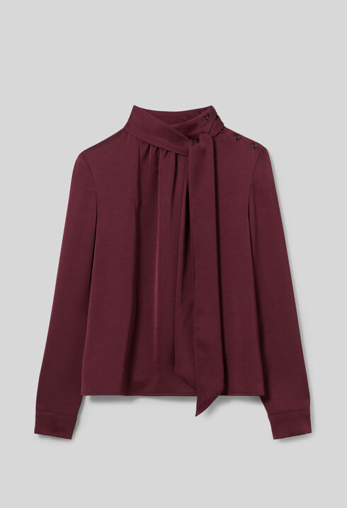 Blouse fluide col lavallière