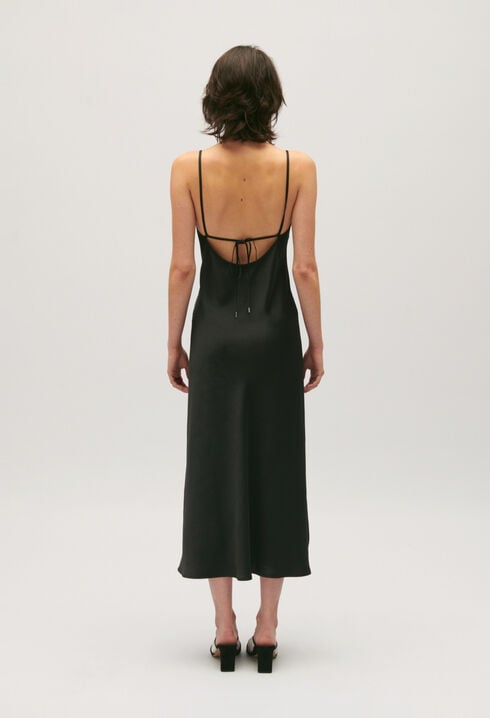 Robe nuisette midi noire 