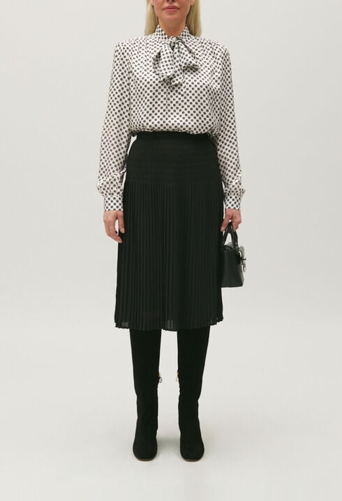 Chemise col lavallière écru