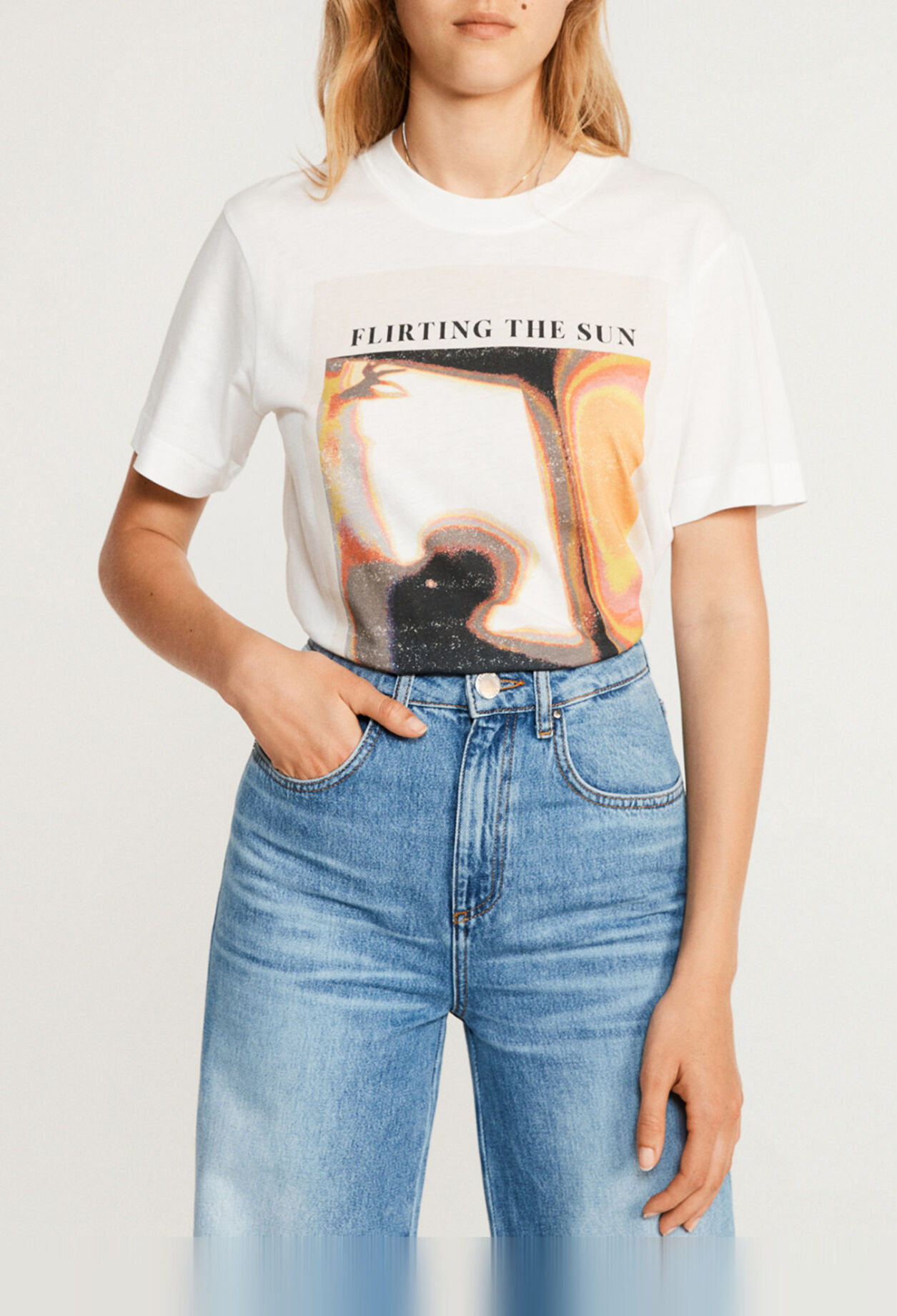 T-shirt blanc à manches courtes