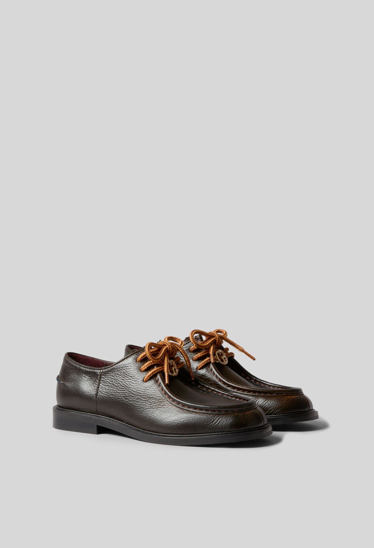 Derbies cuir grainé