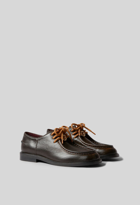 Derbies cuir grainé