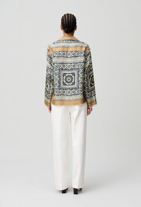 Chemise soie imprim&eacute;e