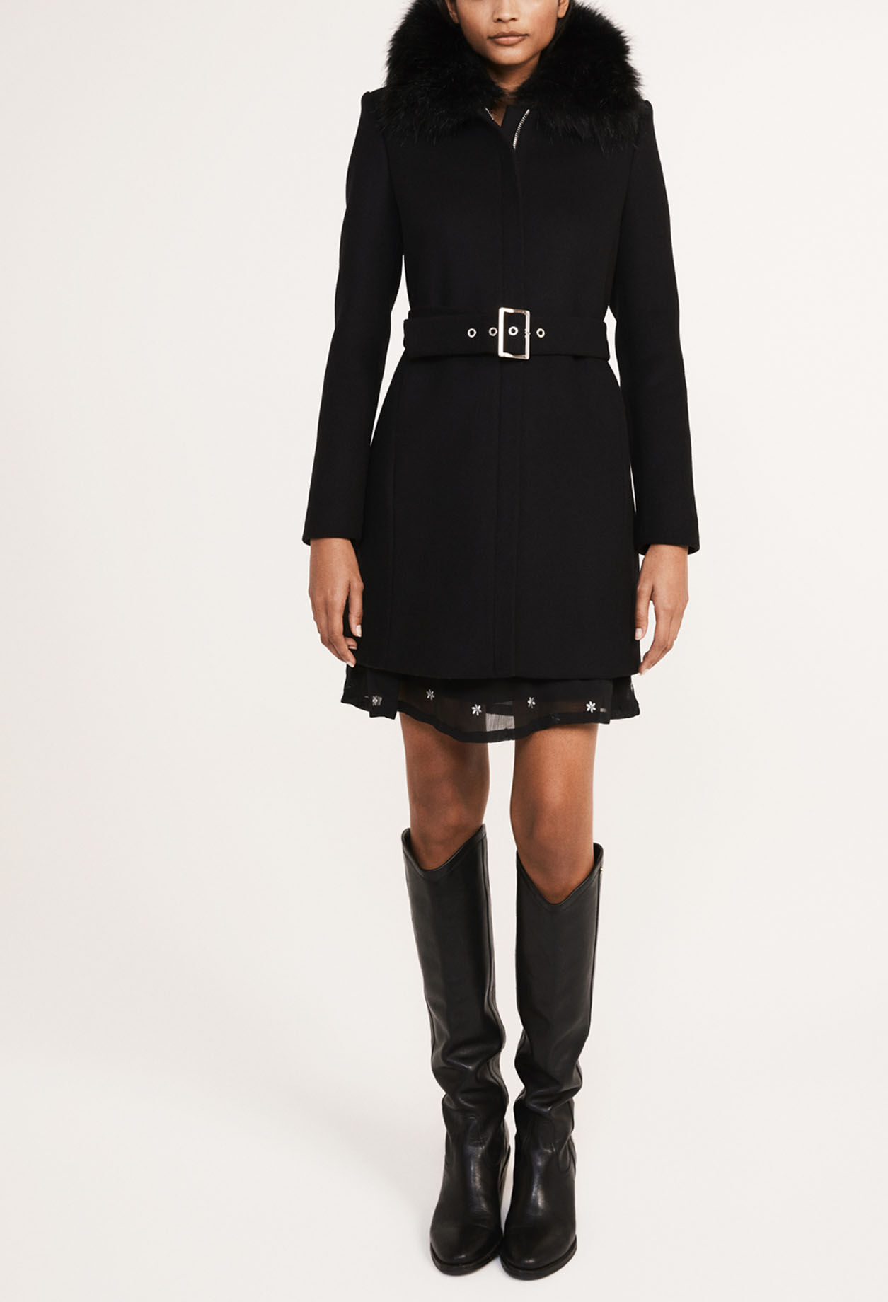 Manteau en laine et cachemire