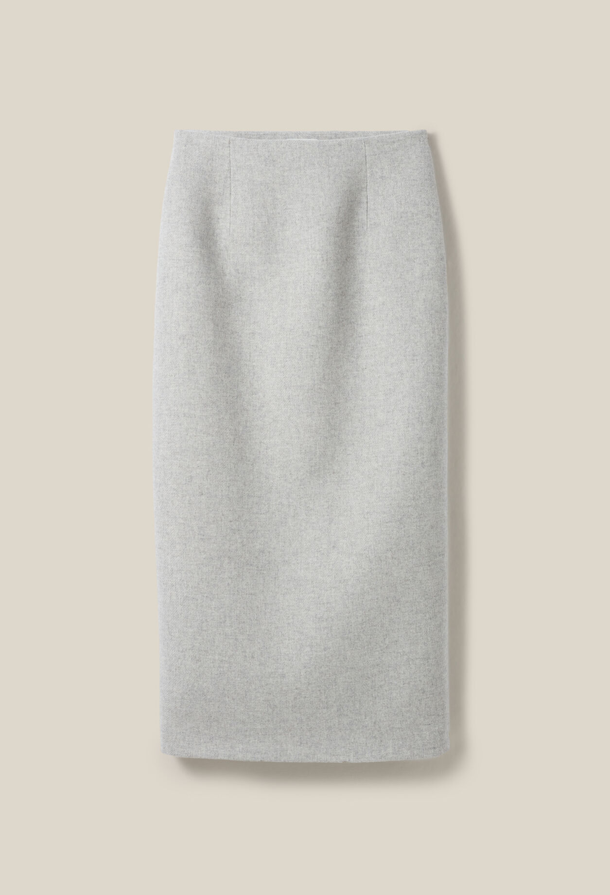 Jupe crayon taille haute gris clair