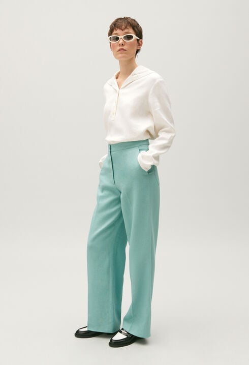 Pantalon de tailleur lin mélangé