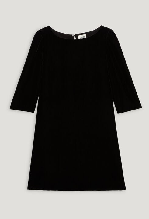 Robe courte Rififi velours noir