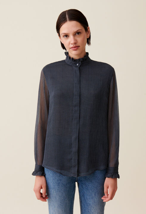Chemise fluide petits carreaux