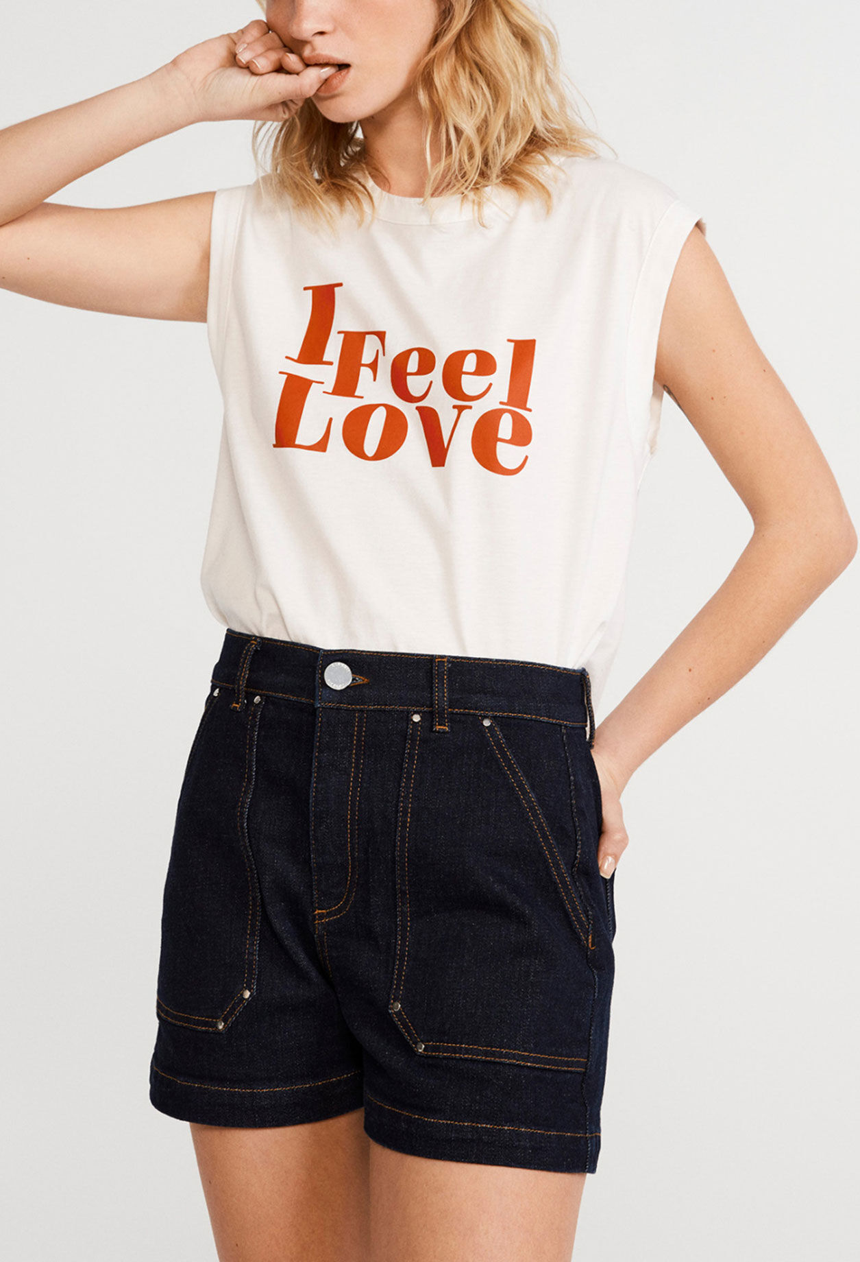 T-shirt crop en coton biologique
