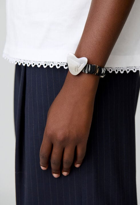 Chouchou coton ray&eacute; bijoux