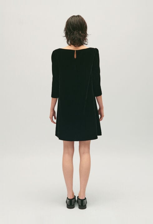 Robe courte Rififi velours noir