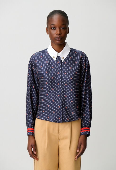 Chemise imprim&eacute;e soie