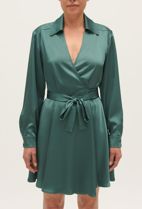 Robe courte portefeuille vert