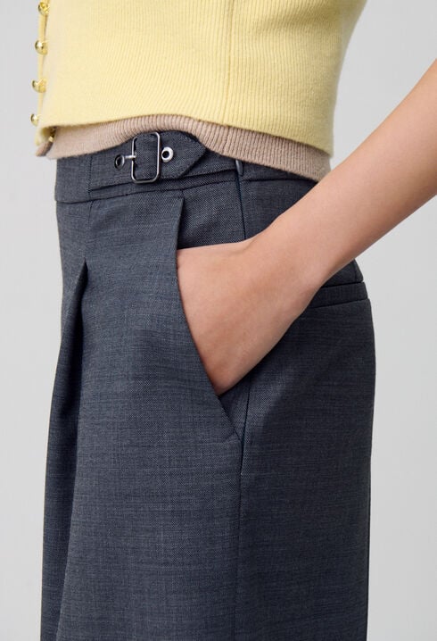 Short bermuda à plis
