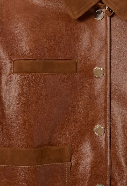 Blouson cuir large