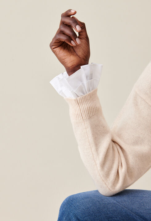 Poignets effet chemise fronces