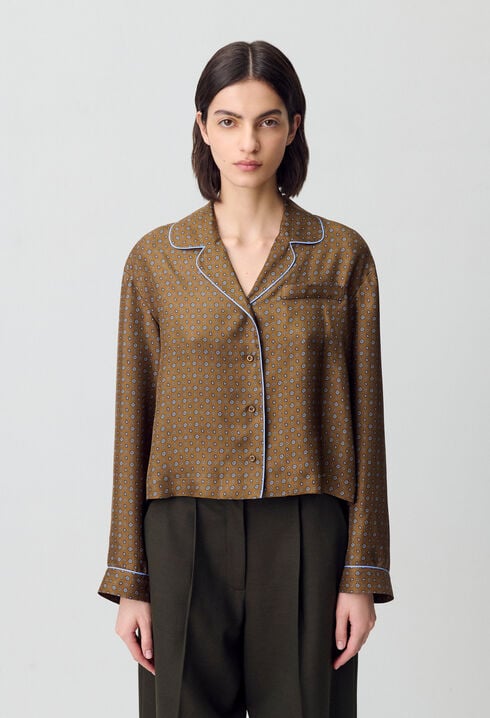 Chemise soie imprimée