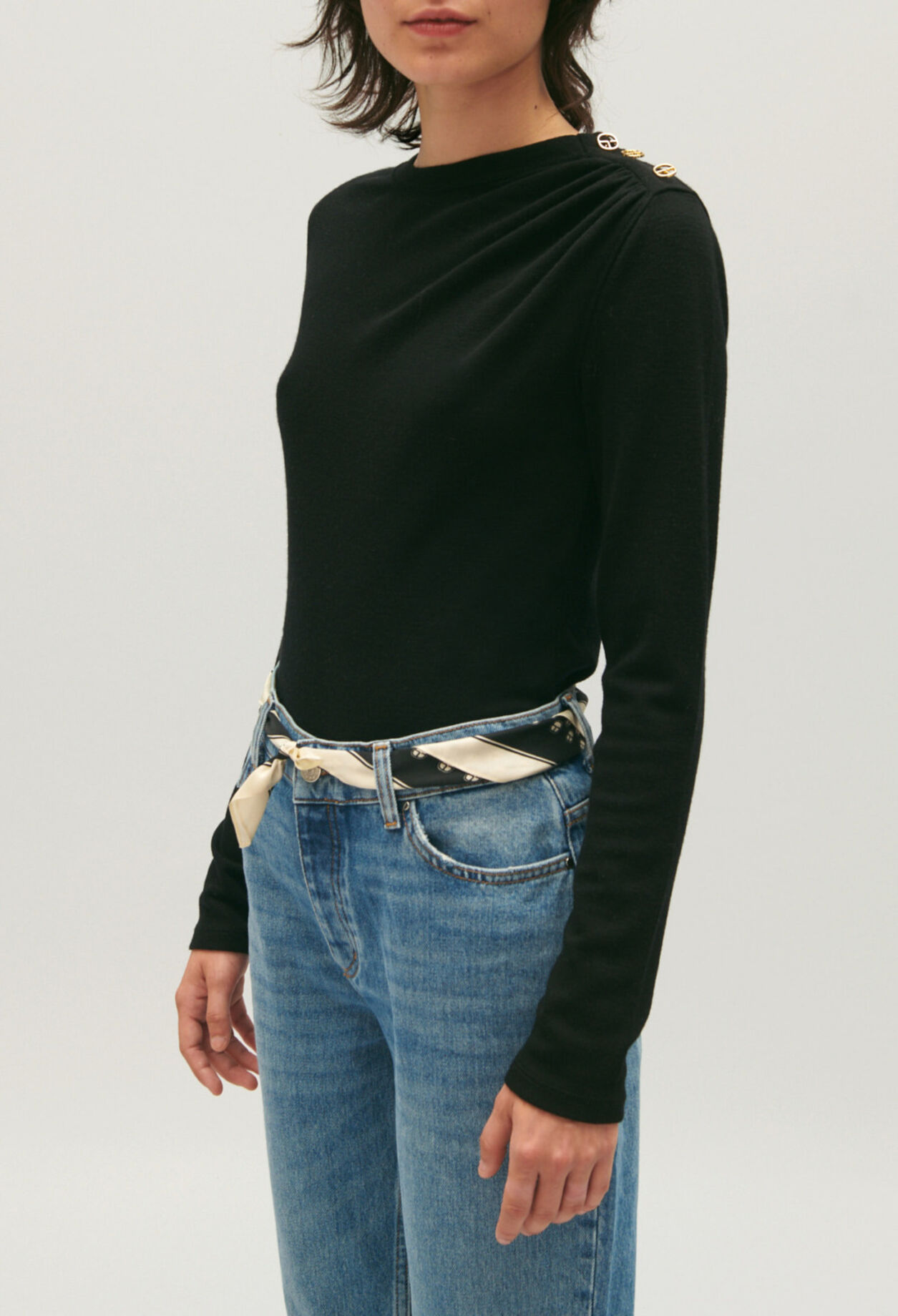 T-shirt laine noir