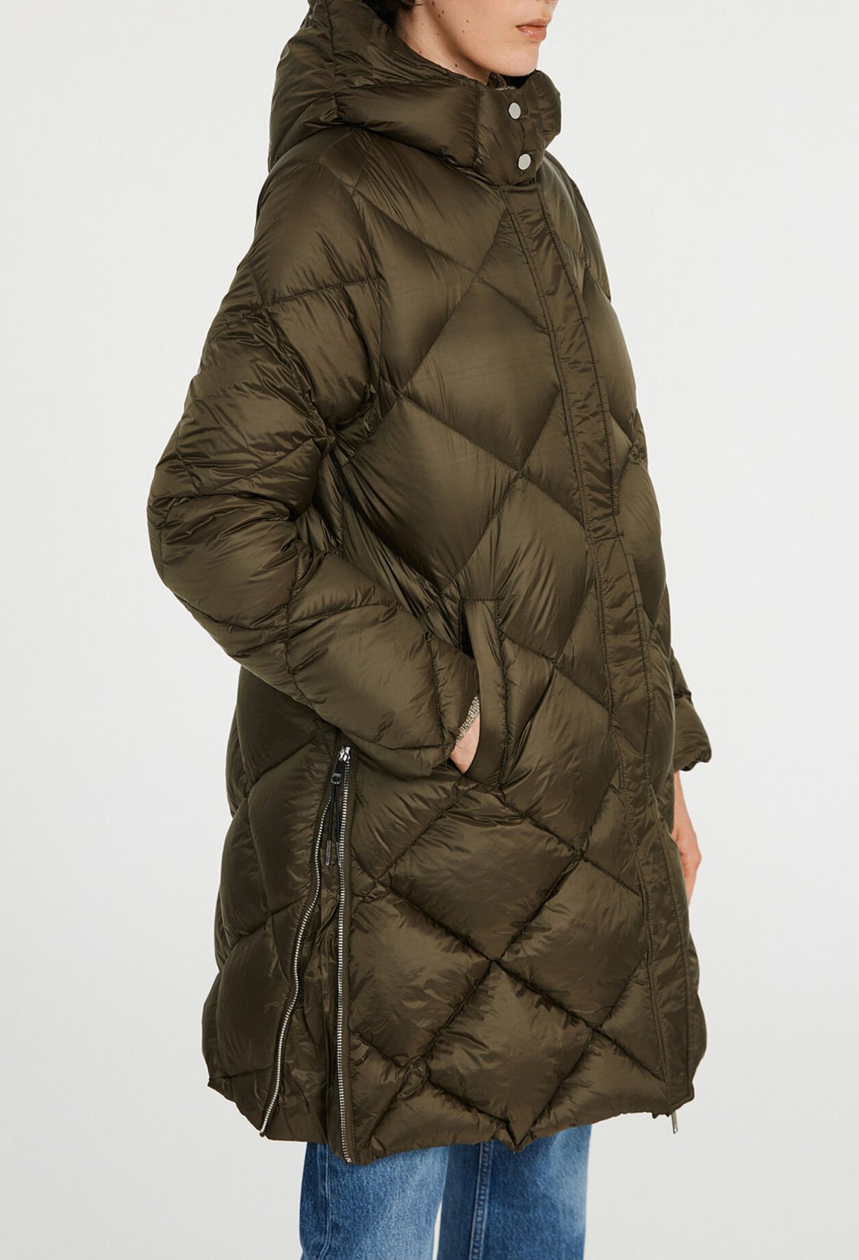 Doudoune longue polyester recyclé