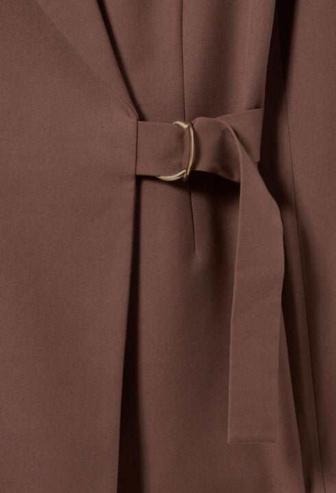 Veste droite double boucle argent&eacute;e