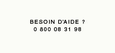 Besoin d'aide ? 0 800 08 31 98