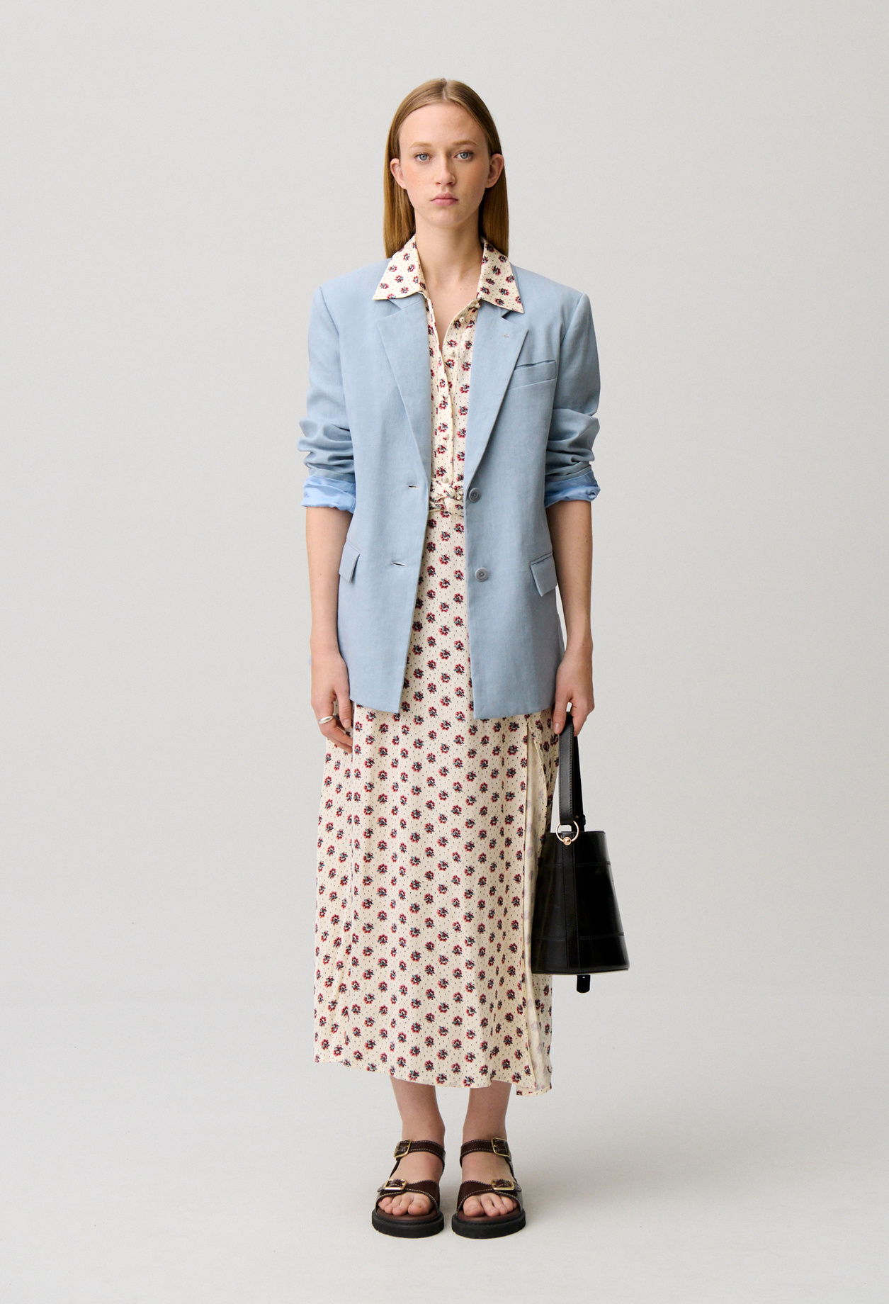 Veste tailleur blazer - Femme - Bleu Gris - Taille 34 - Claudie Pierlot