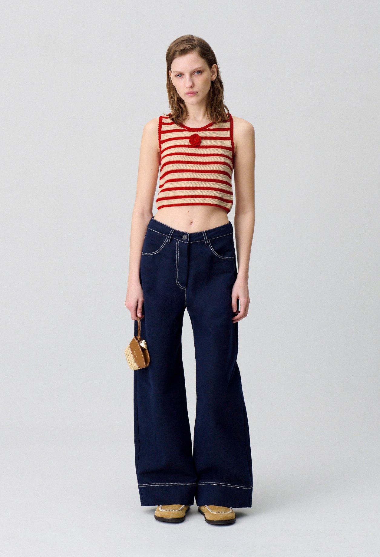 Top rayé crochet - Claudie Pierlot - Modalova