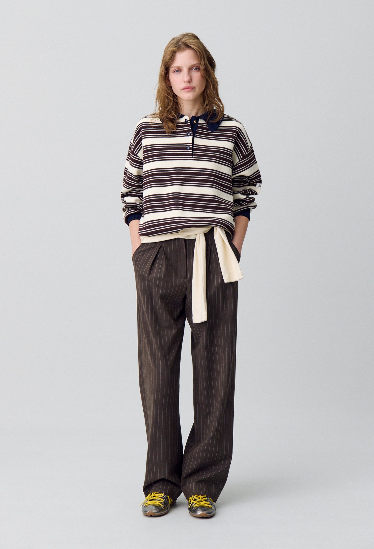 Pull polo large rayures | Claudie FR