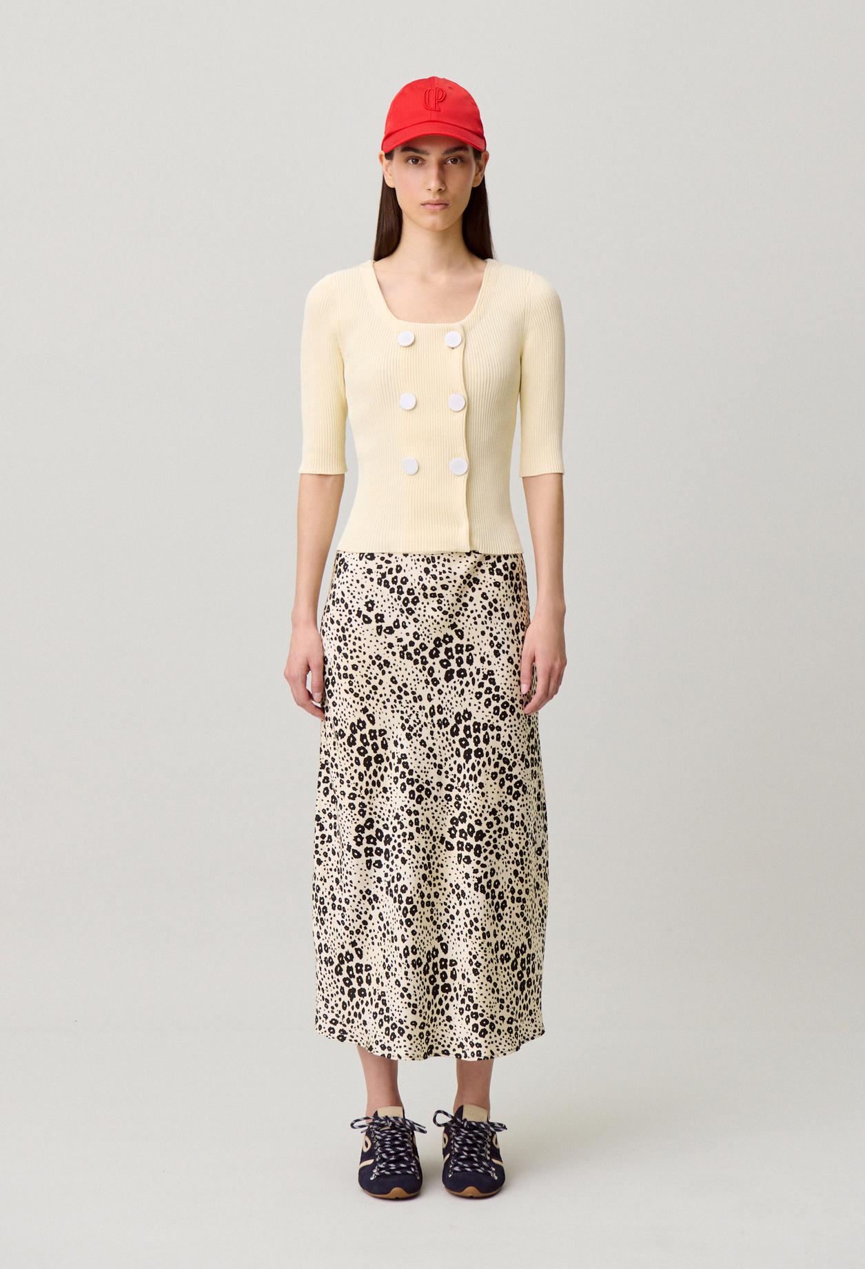 Cardigan maille col rond - Femme - Vanille - Taille 0 - Claudie Pierlot