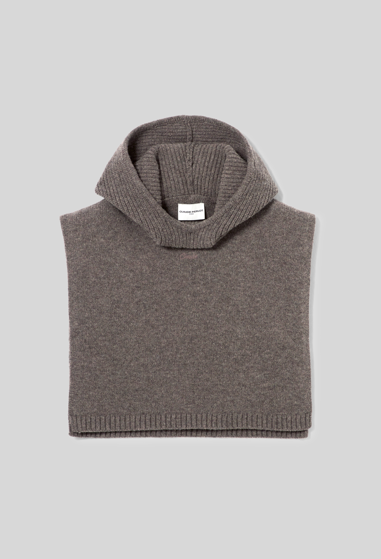 Col maille cagoule - Femme - Taupe - Taille Unique - Claudie Pierlot