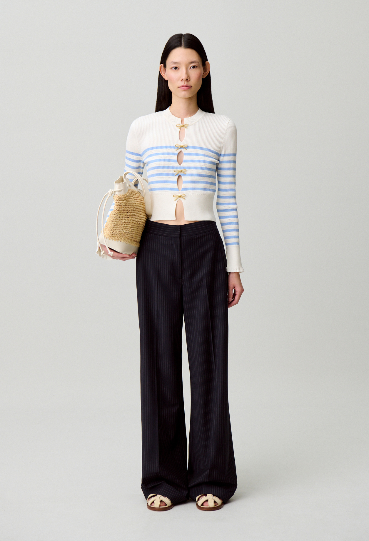 Pull maille fine - Femme - Bicolore - Taille 0 - Claudie Pierlot