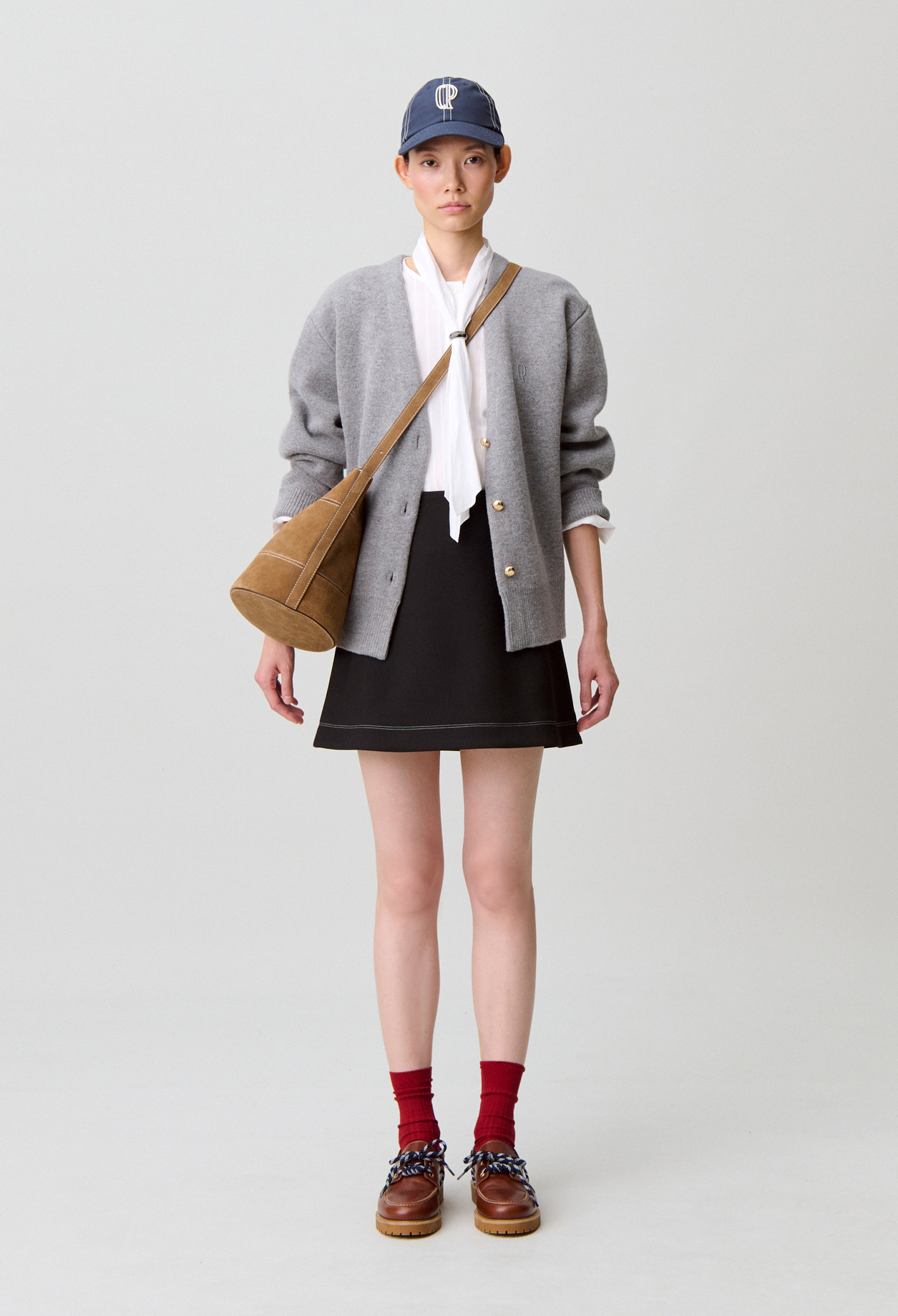 Jupe droite surpiqûres contrastées - Femme - Noir - Taille 40 - Claudie Pierlot
