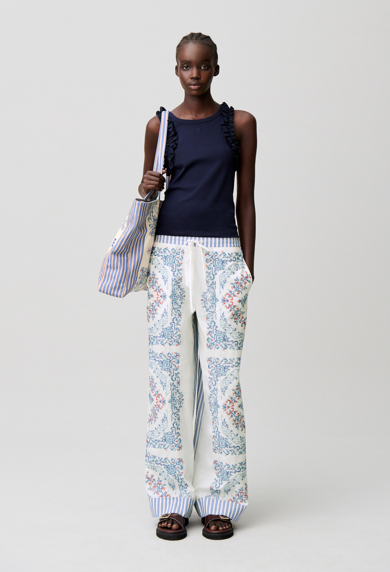 Pantalon coton - Femme - Multico - Taille 40 - Claudie Pierlot