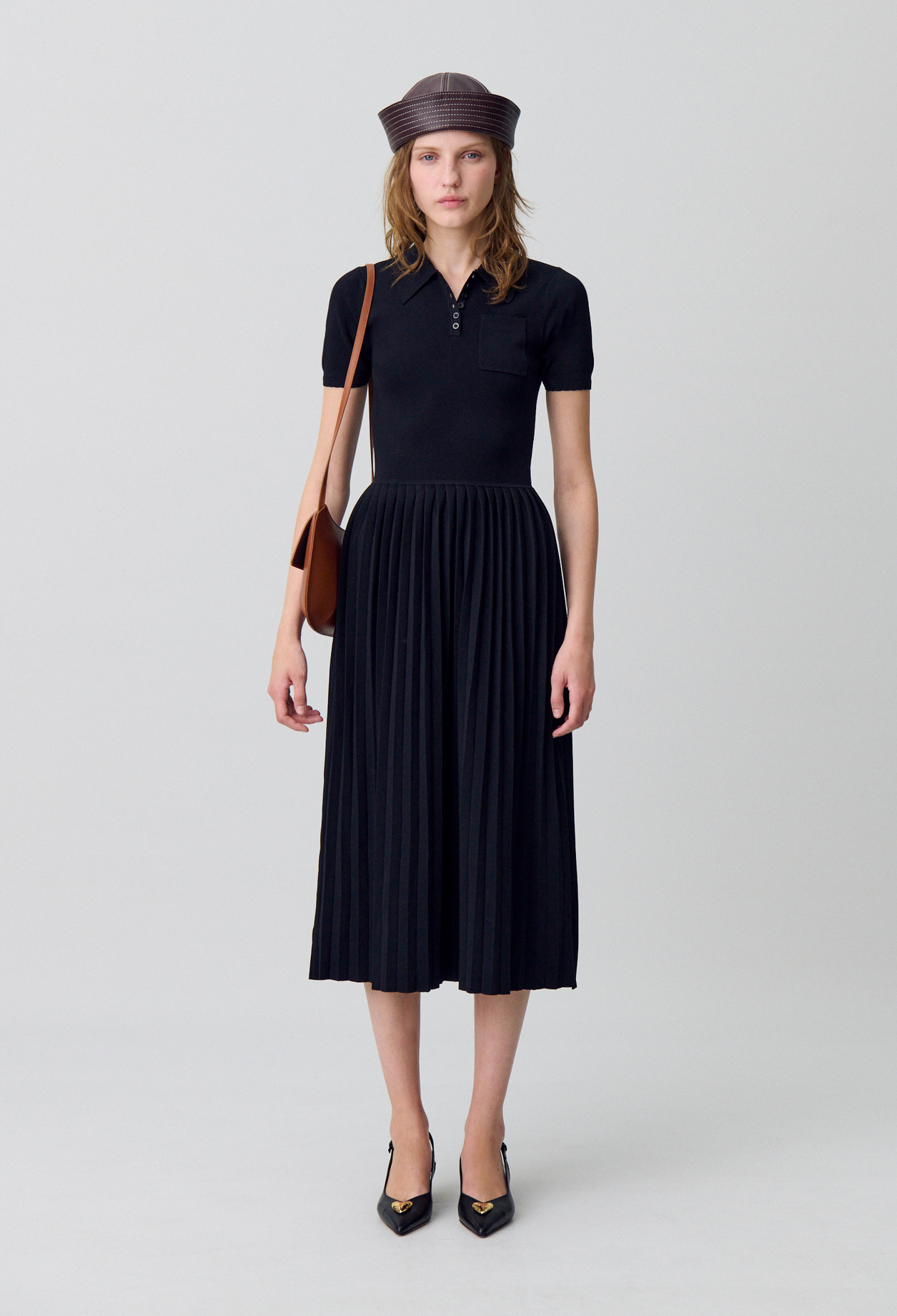 Claudie - Robe midi maille fine - Noir - Taille 1 - Pour Femme