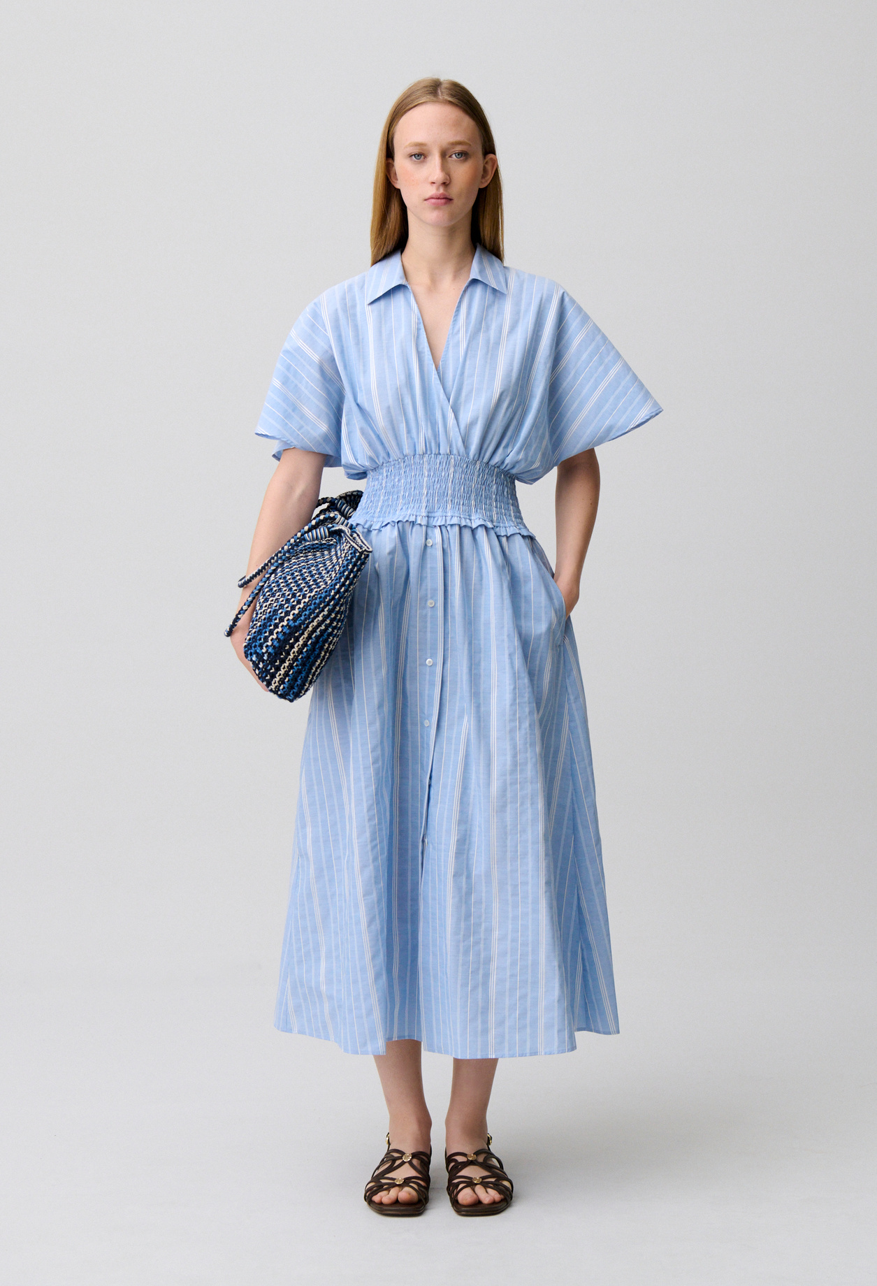 Robe rayée cache-cœur - Femme - Bicolore - Taille 2 - Claudie Pierlot