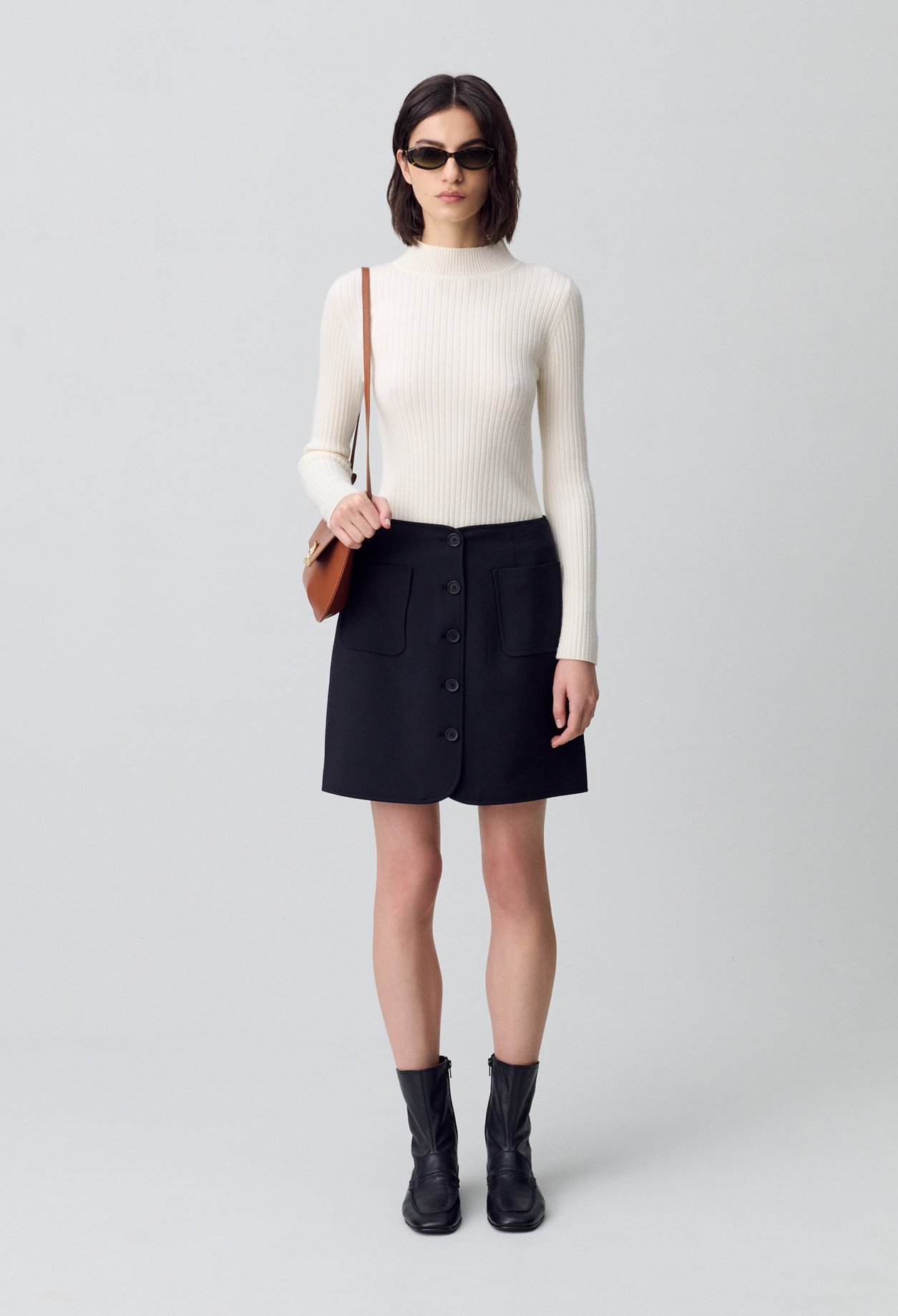 Jupe courte boutonnée - Claudie Pierlot - Modalova