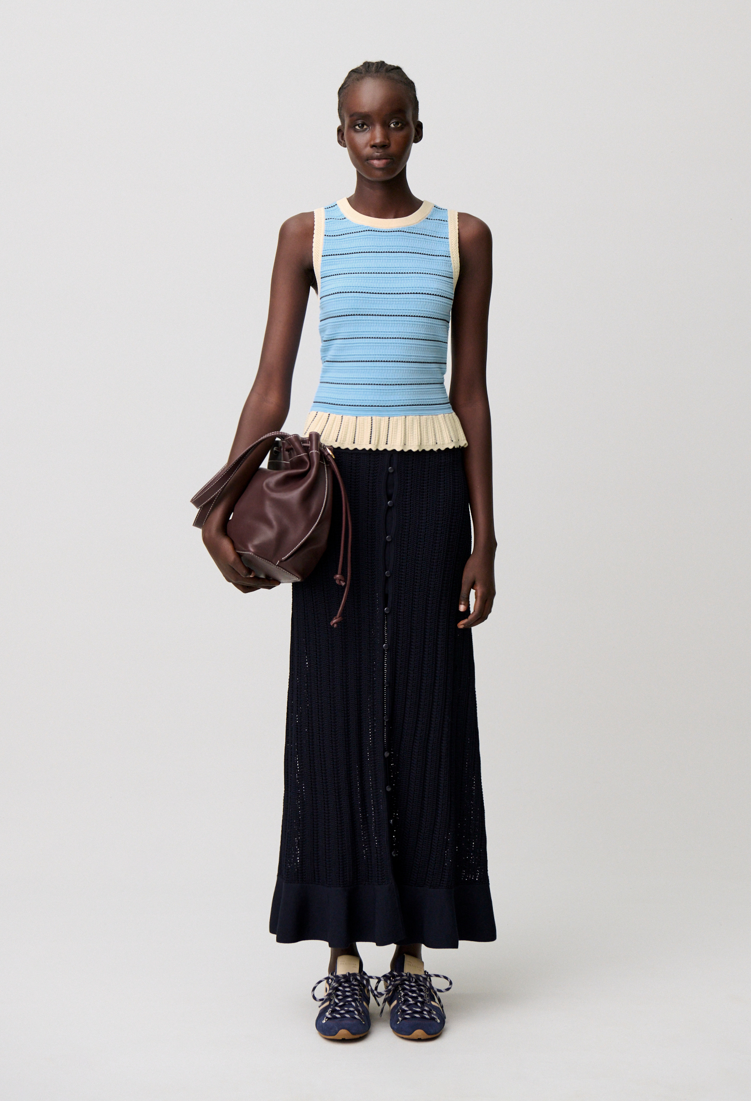 Claudie - Top maille rayé - Multico - Taille 0 - Pour Femme