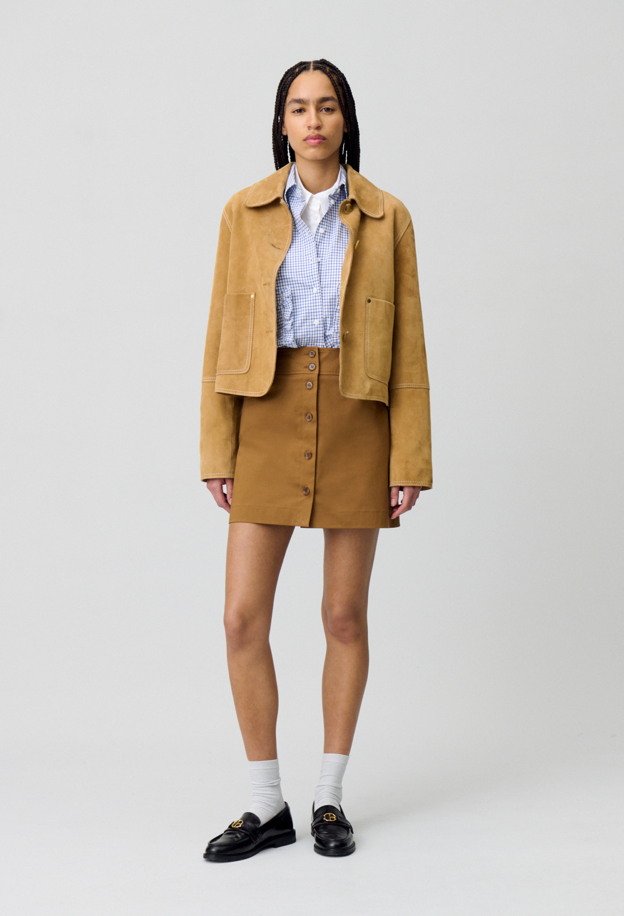Jupe courte à boutons - Claudie Pierlot - Modalova