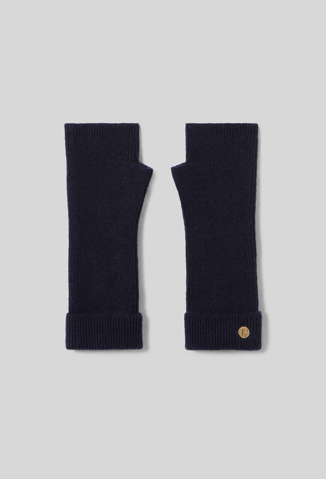 Claudie - Mitaines laine rivet doré CP - Marine - Taille Unique - Pour Femme