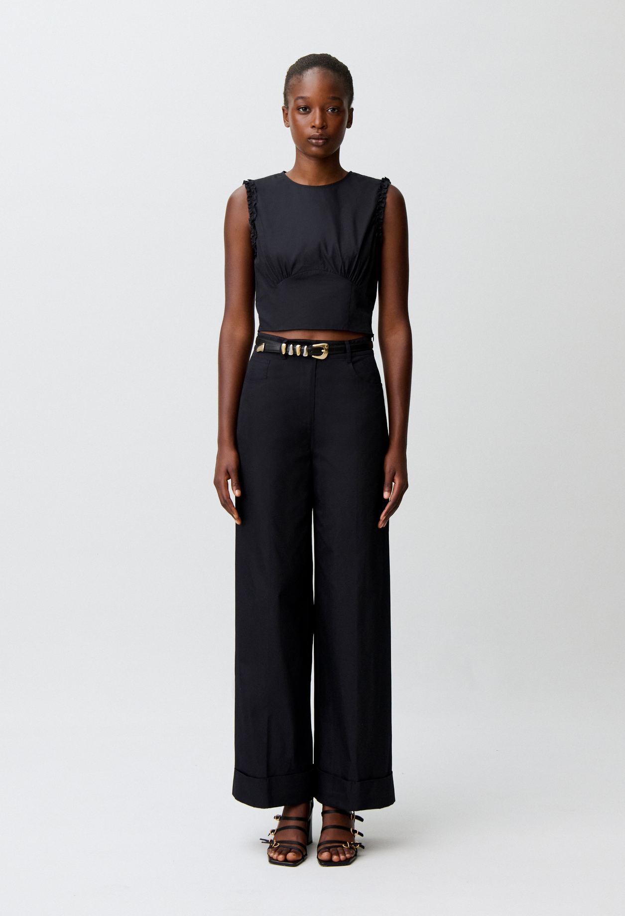 Pantalon large - Femme - Marine - Taille 38 - Claudie Pierlot