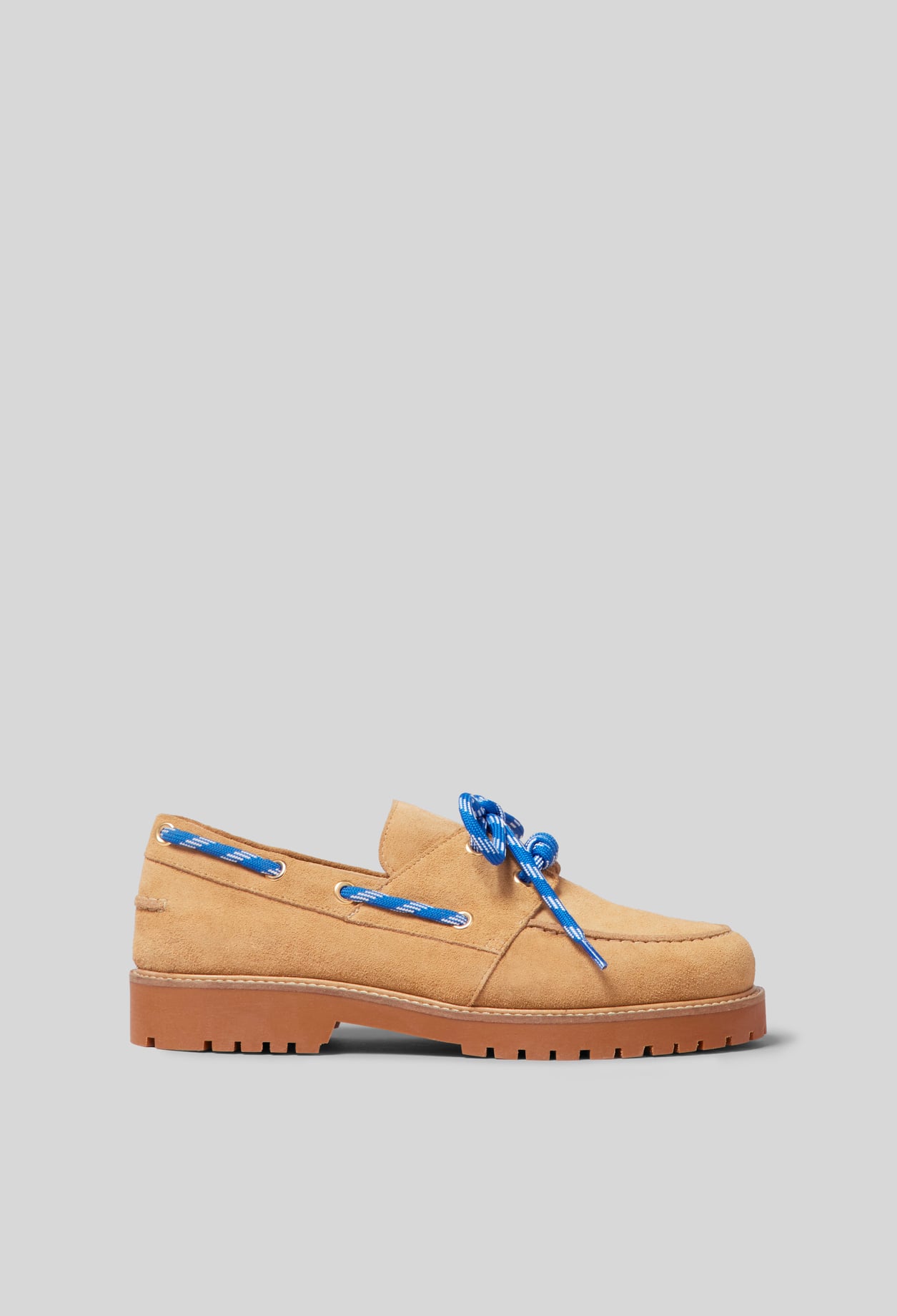 Chaussures belem bateau cuir suédé - Femme - Beige - Taille 39 - Claudie Pierlot