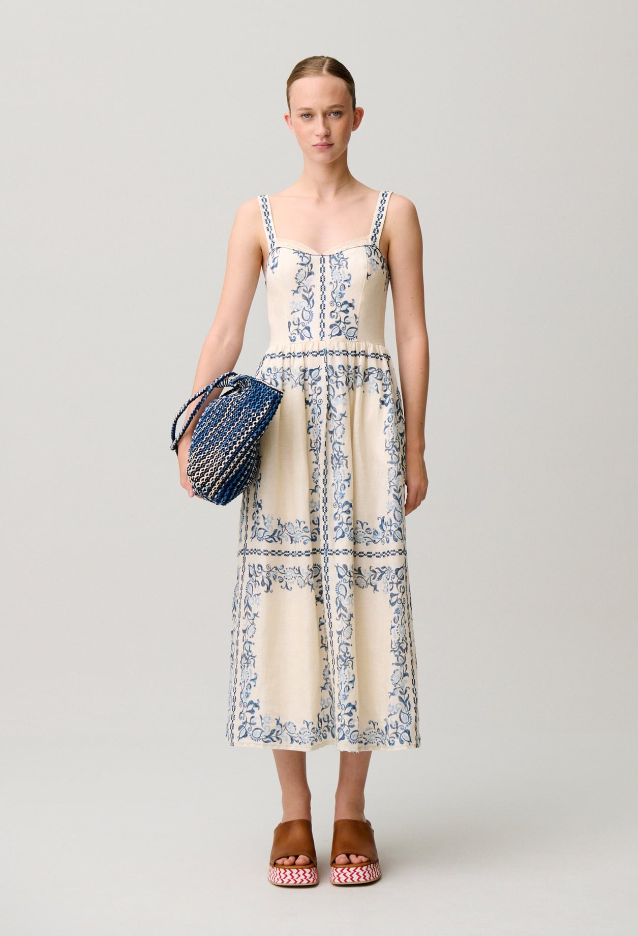 Robe lin imprimée - Femme - Print Clair - Taille 38 - Claudie Pierlot