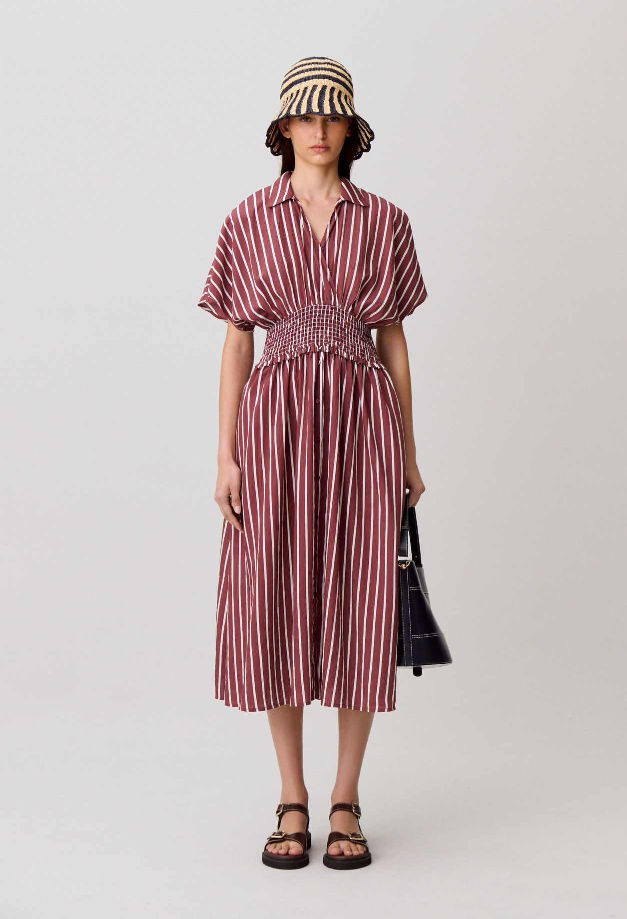 Robe rayée cache-cœur - Femme - Bicolore - Taille 3 - Claudie Pierlot