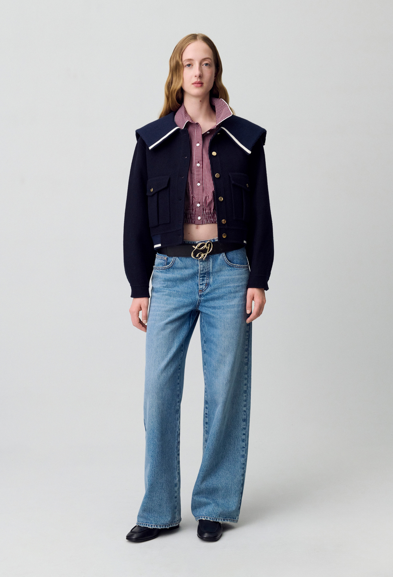 Manteau court laine - Femme - Marine - Taille 40 - Claudie Pierlot