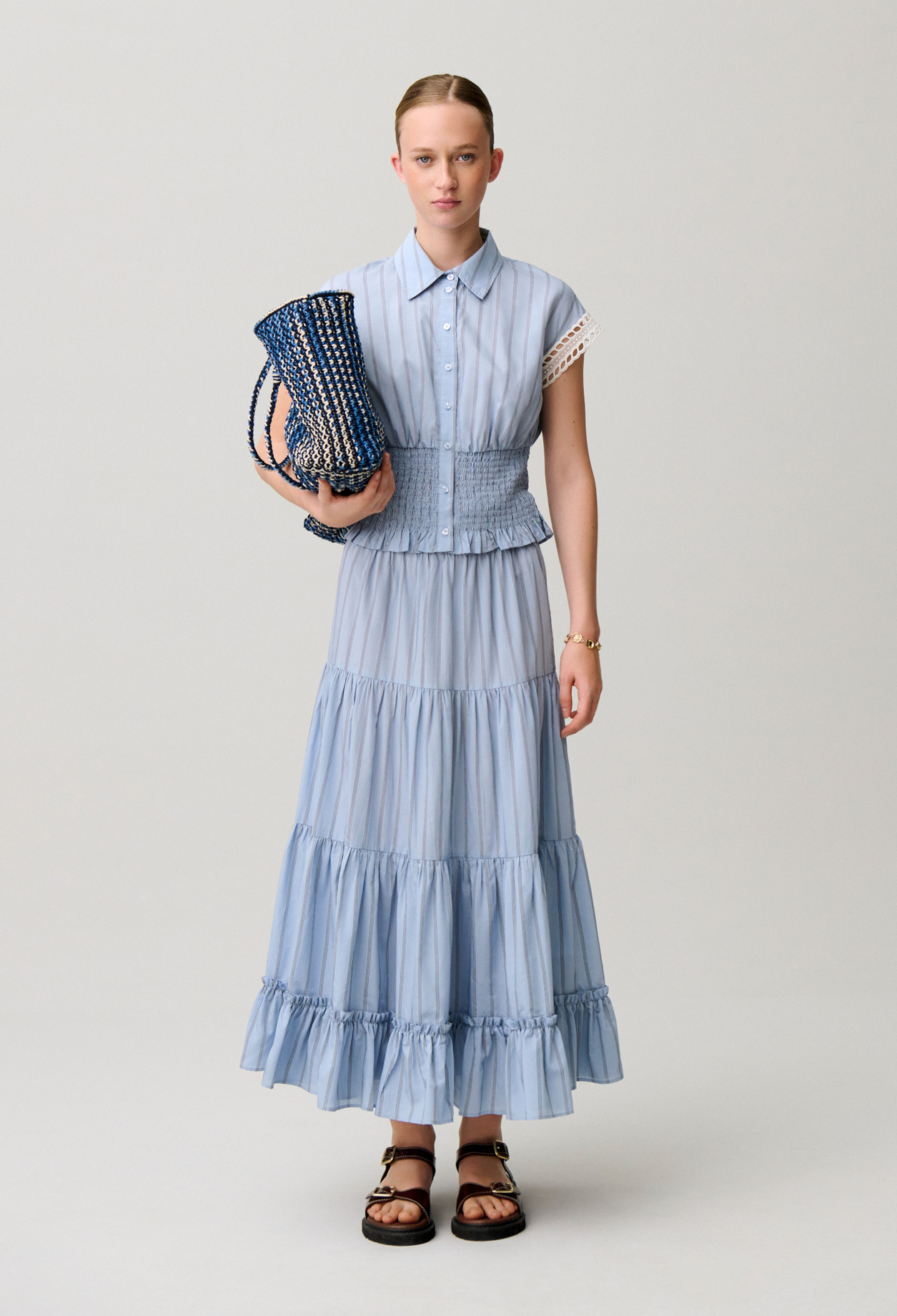 Chemise rayée sans manches - Femme - Bicolore - Taille 3 - Claudie Pierlot
